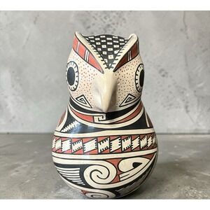 Mata Ortiz Pottery Large Mr Owl Effigy Lourdes Villalba Paquime Folk Art Mexican